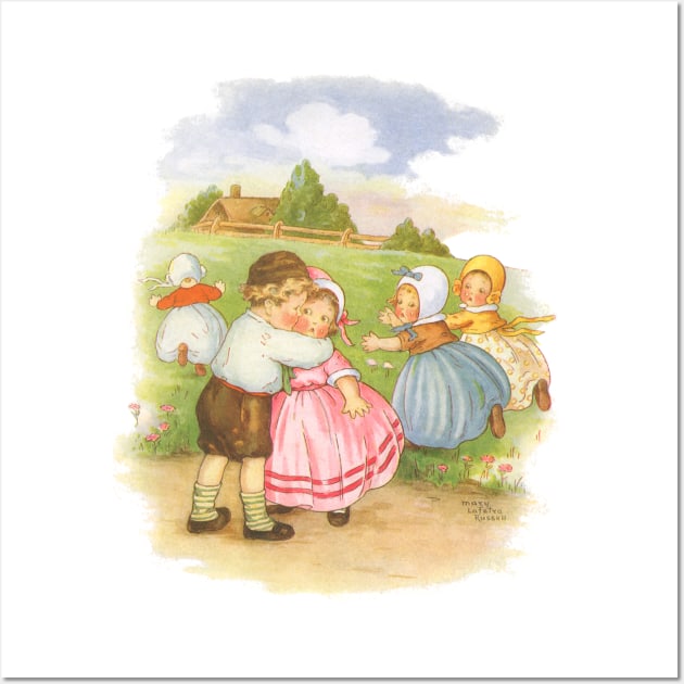 Vintage Georgie Porgie, Puddin' and Pie Nursery Rhyme Wall Art by MasterpieceCafe